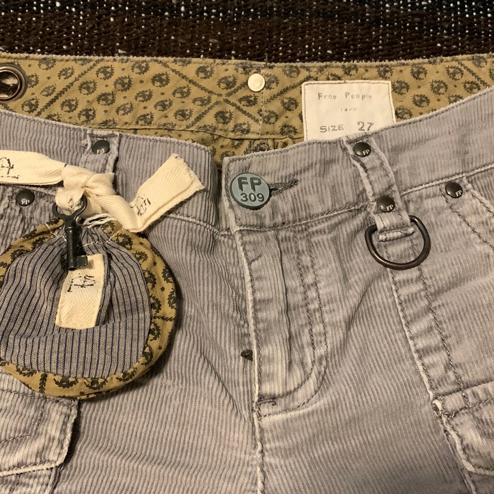 Free People Grey Cord Shorts, super cute! Hardly worn.